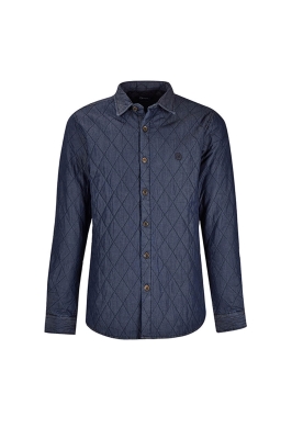 پیراهن جین آستر دار باقلوایی