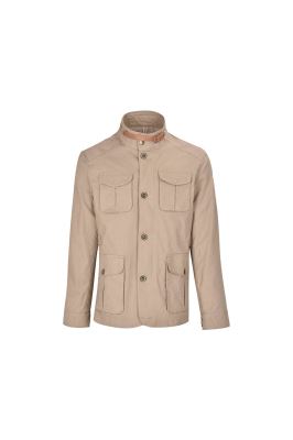 کاپشن کتان جیب پاکتی سگک دار