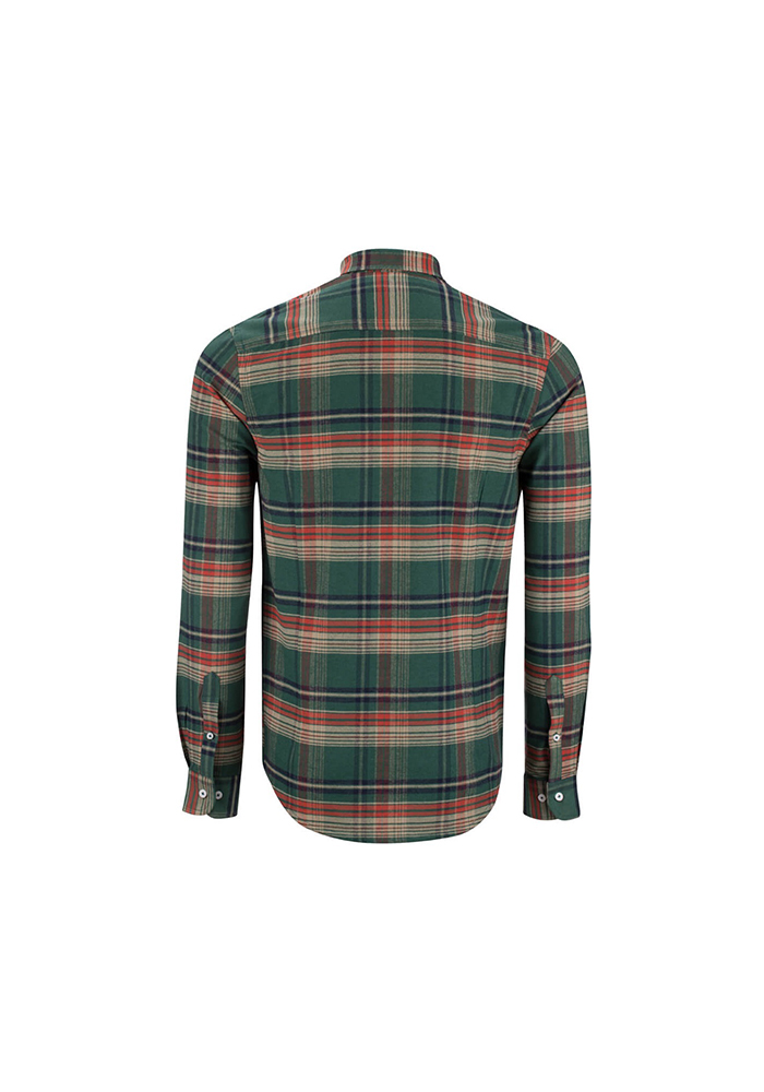 پیراهن چهارخونه پشمی آستین بلند اسلیم فیت