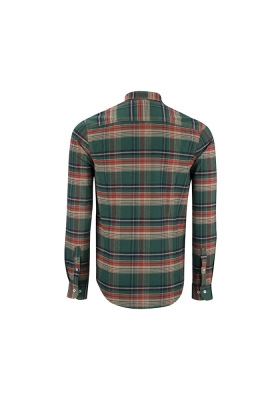 پیراهن چهارخونه پشمی آستین بلند اسلیم فیت