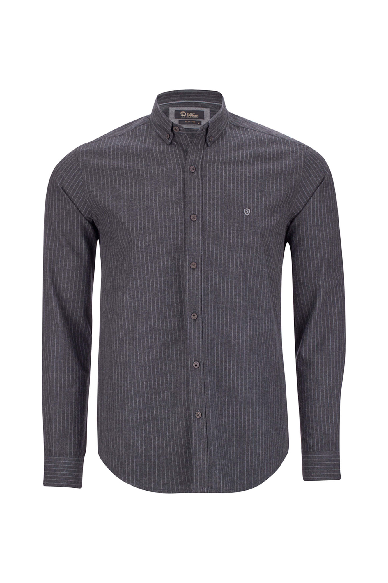 پیراهن راه راه پشمی اسلیم فیت