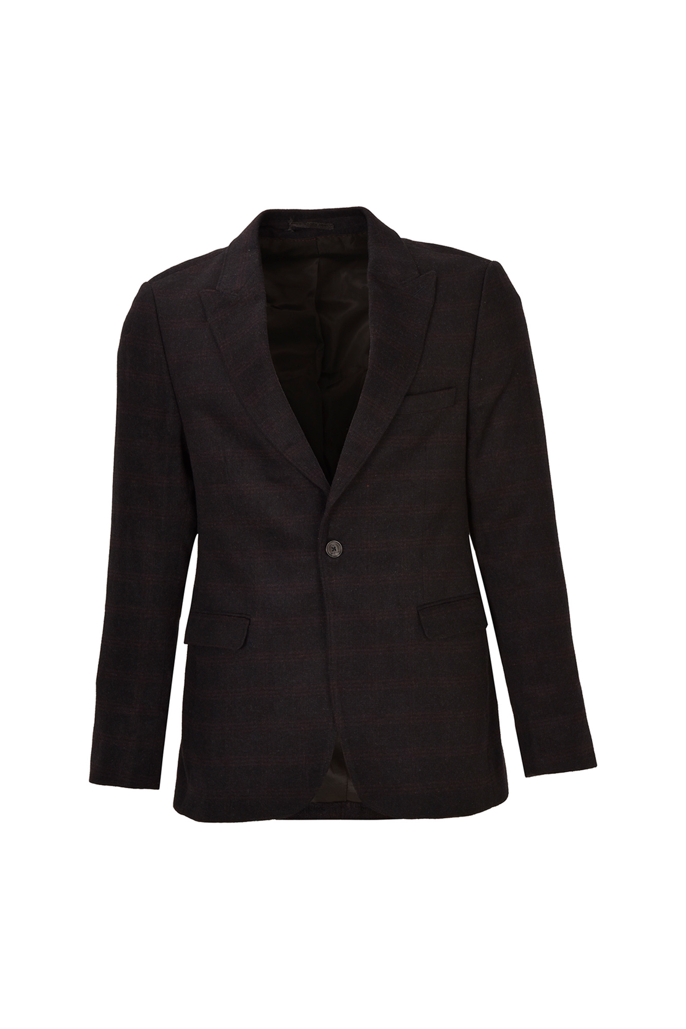 کت یقه بلزر ود چاک تک جیب مشکی