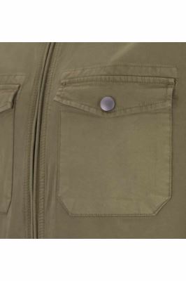 کت کتان جلو زیپ دار slim fit