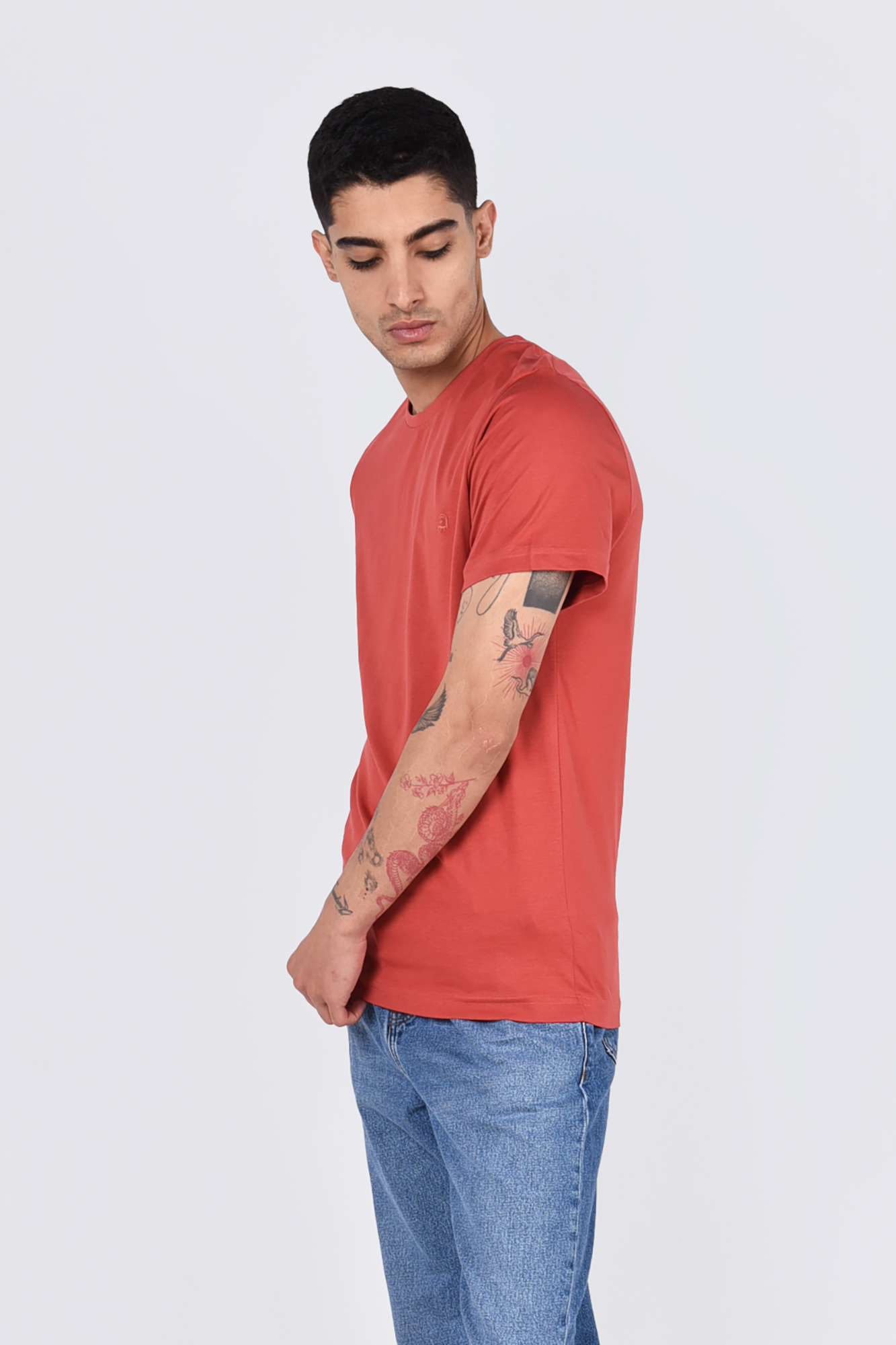 تیشرت آستین کوتاه یقه گرد بیسیک