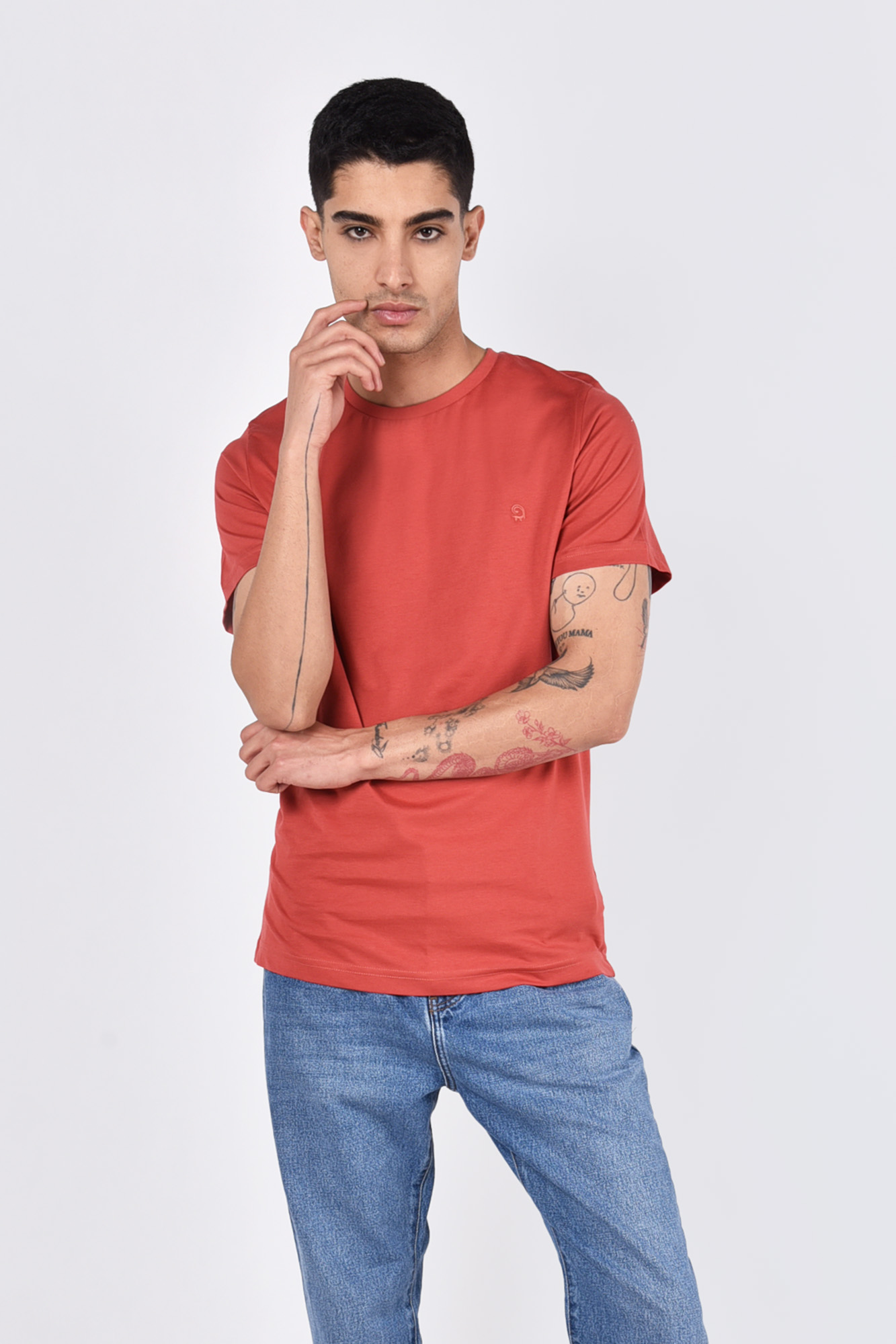 تیشرت آستین کوتاه یقه گرد بیسیک