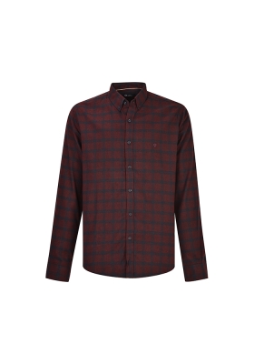 پیراهن چهارخونه آستین بلند رگولار