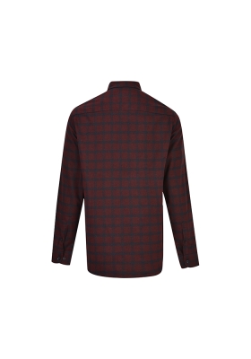 پیراهن چهارخونه آستین بلند رگولار