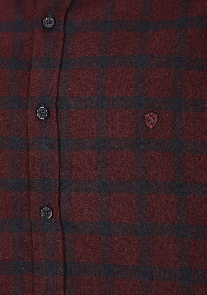 پیراهن چهارخونه آستین بلند رگولار