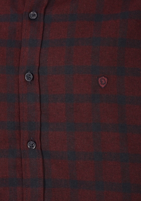 پیراهن چهارخونه آستین بلند رگولار