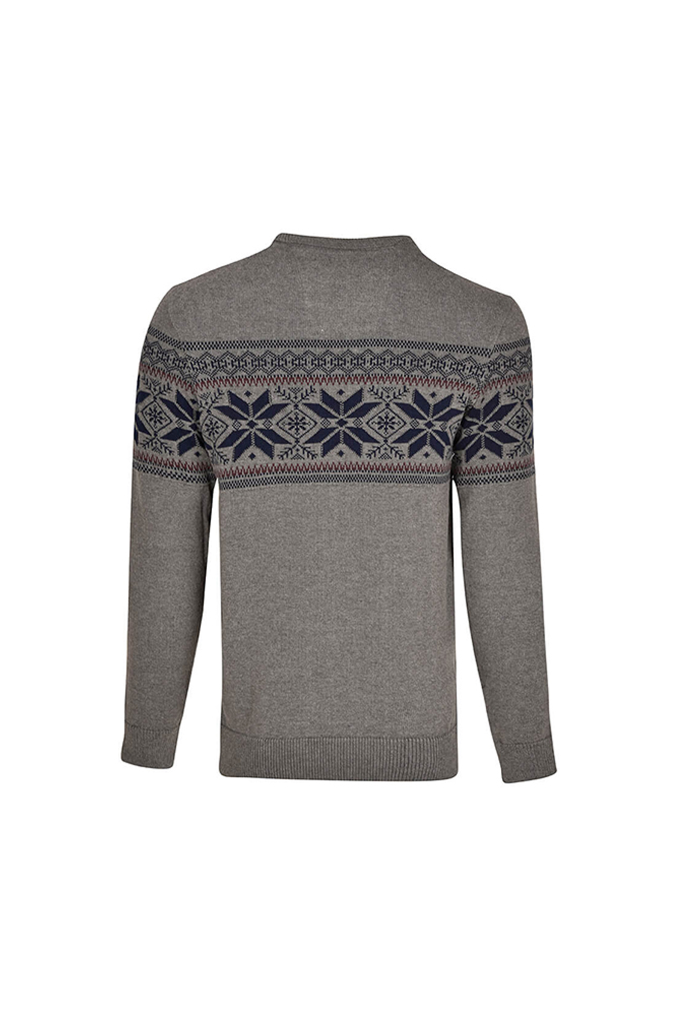 پلیور یقه گرد ژاکارد