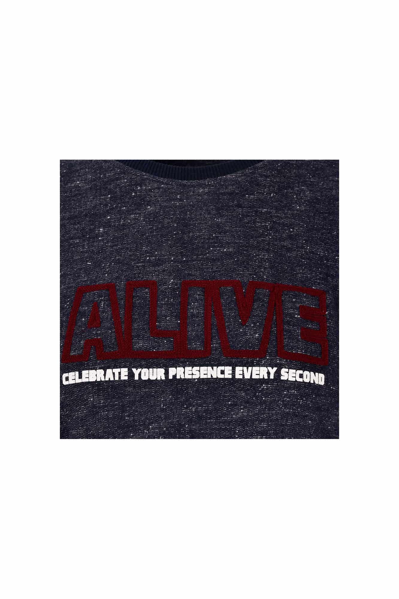 تی شرت آستین بلند یقه گرد شنل دوزی