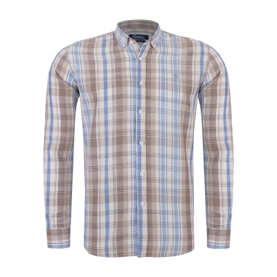 پیراهن چهارخونه آستین بلند