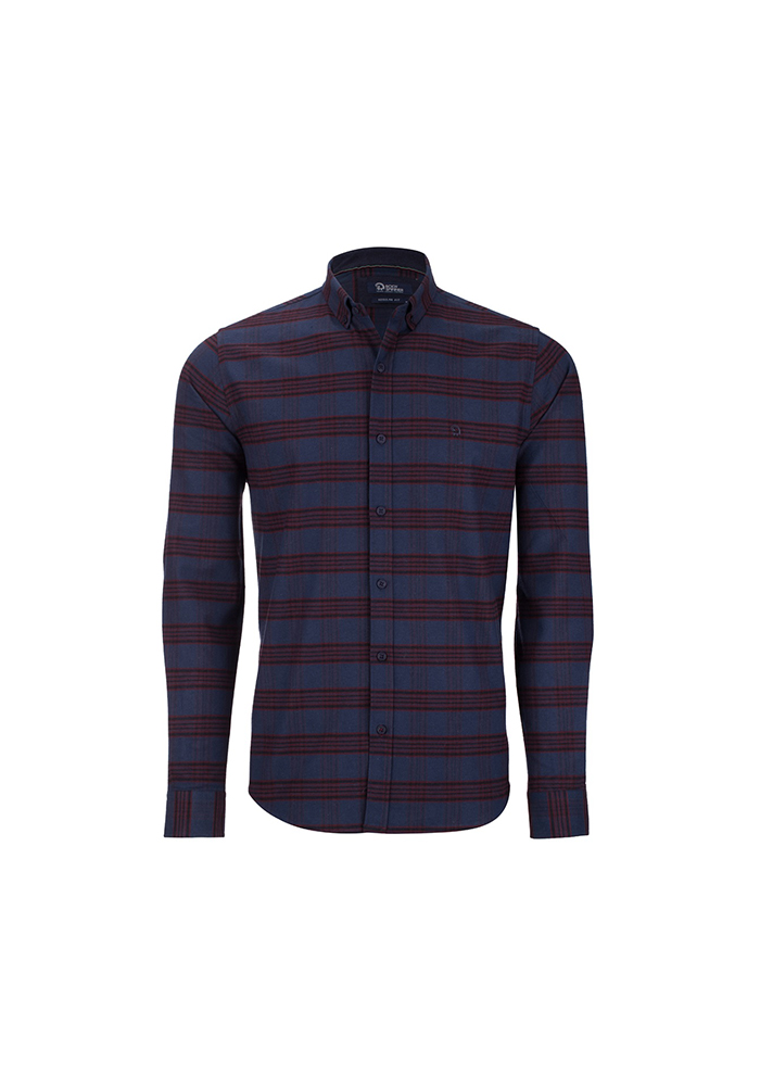 پیراهن چهارخونه درشت رگولار فیت