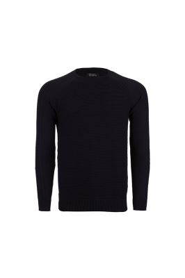 پلیور یقه گرد رگلان لیس لیس