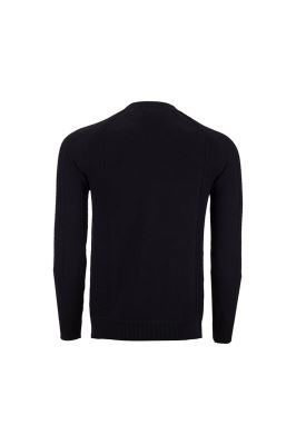 پلیور یقه گرد رگلان لیس لیس