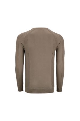 پلیور یقه گرد رگلان لیس لیس