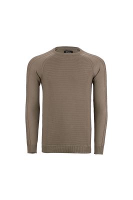 پلیور یقه گرد رگلان لیس لیس